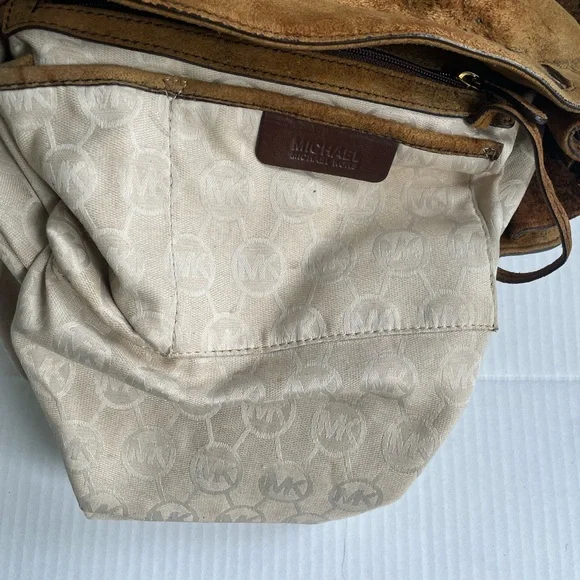 Michael Kors Hamilton distressed suede bag - Picture 3 of 13